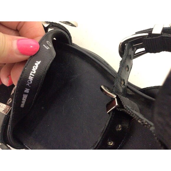 Toga Pulla Black Leather Sandals Womans 40 - Picture 6 of 8